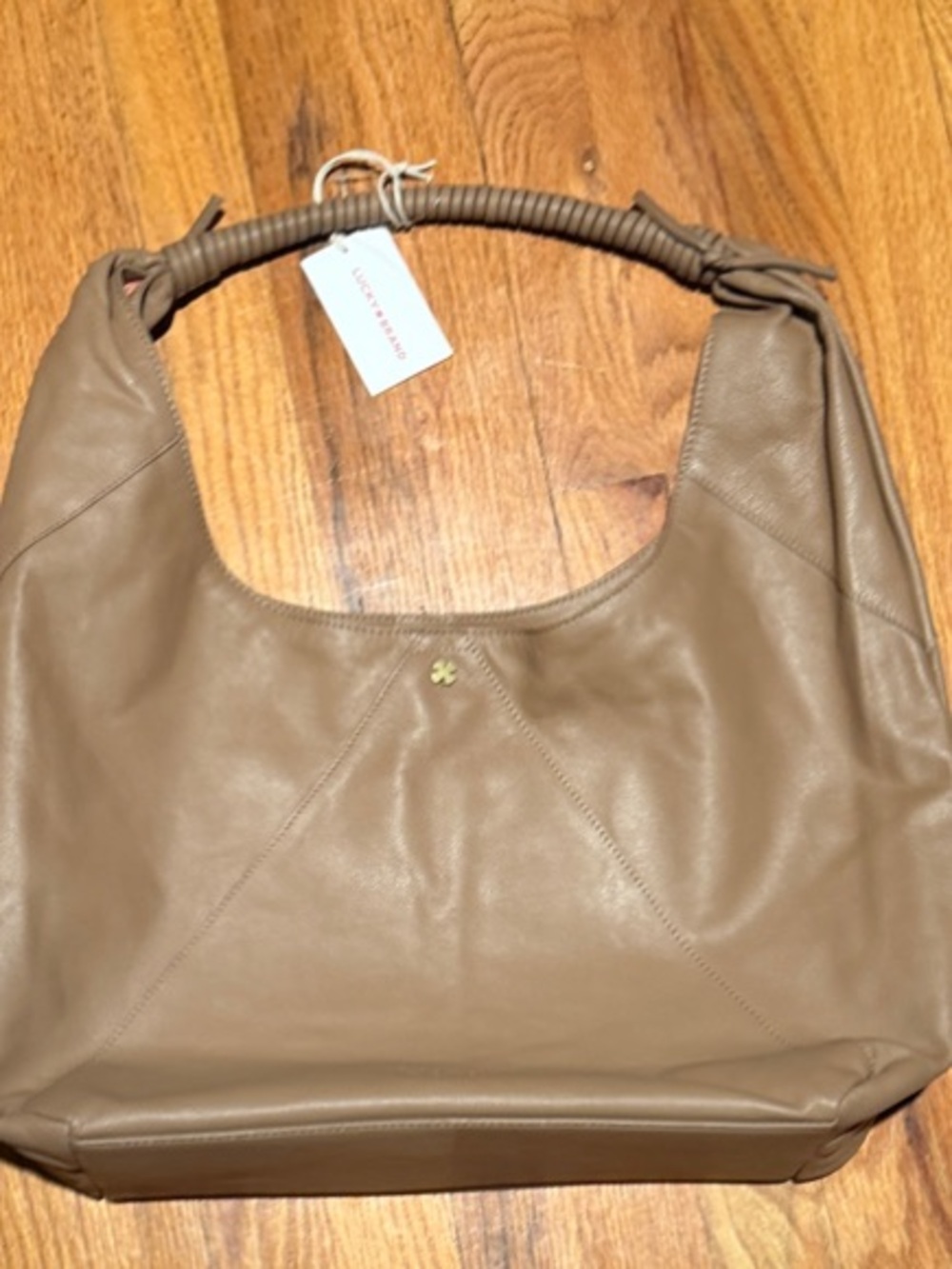 Lucky Brand large Taupe Shoulder Hobo Bag